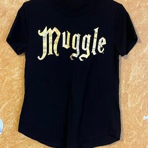 Warner Bros. Black and Gold Muggle Kids Tee